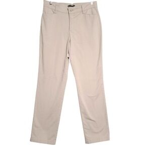 Lee Pants Womens 12 Khaki Straight Leg Relaxed Fit Casual Trousers‎ Office Wear